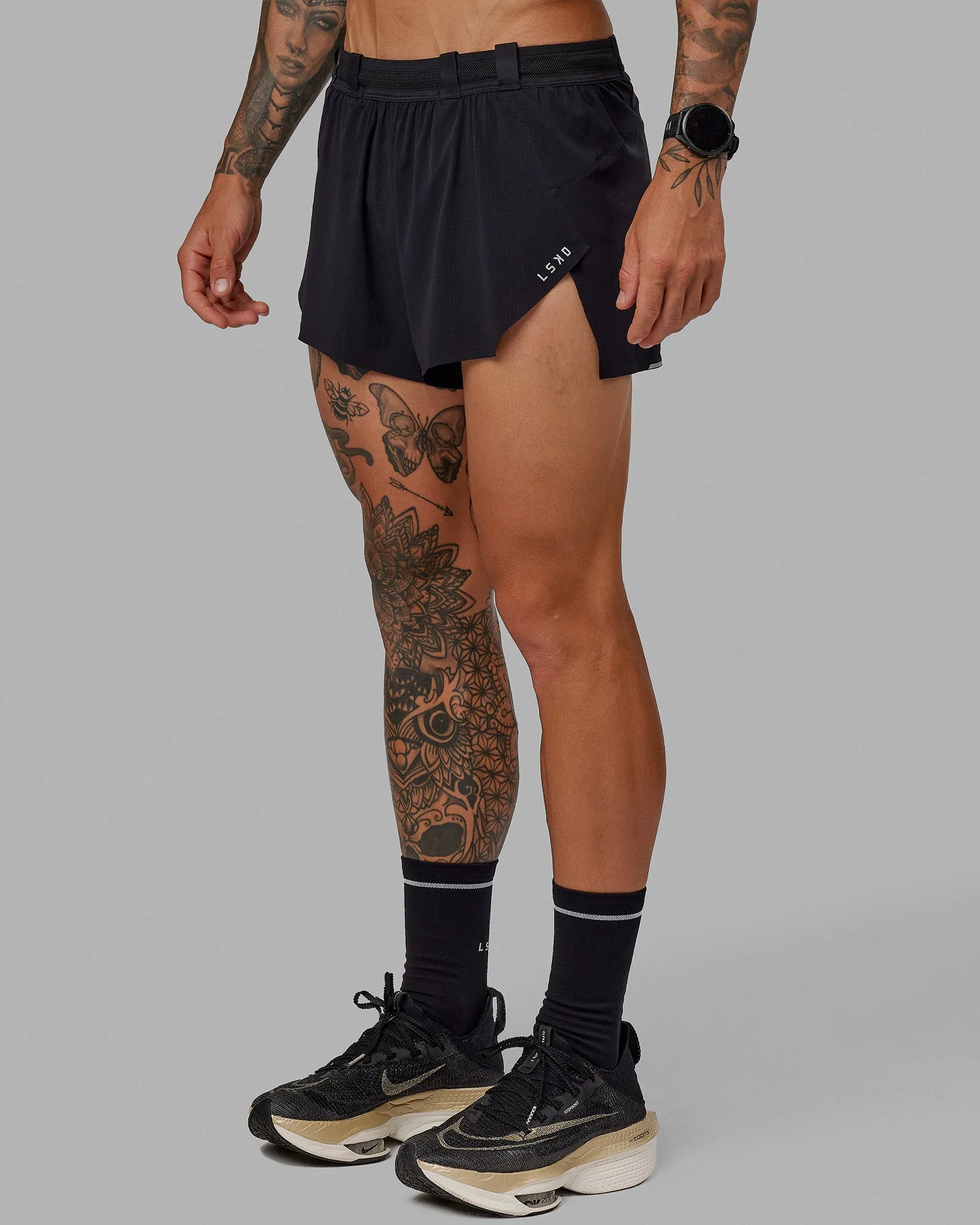 Race Day 3" Running Shorts - Black