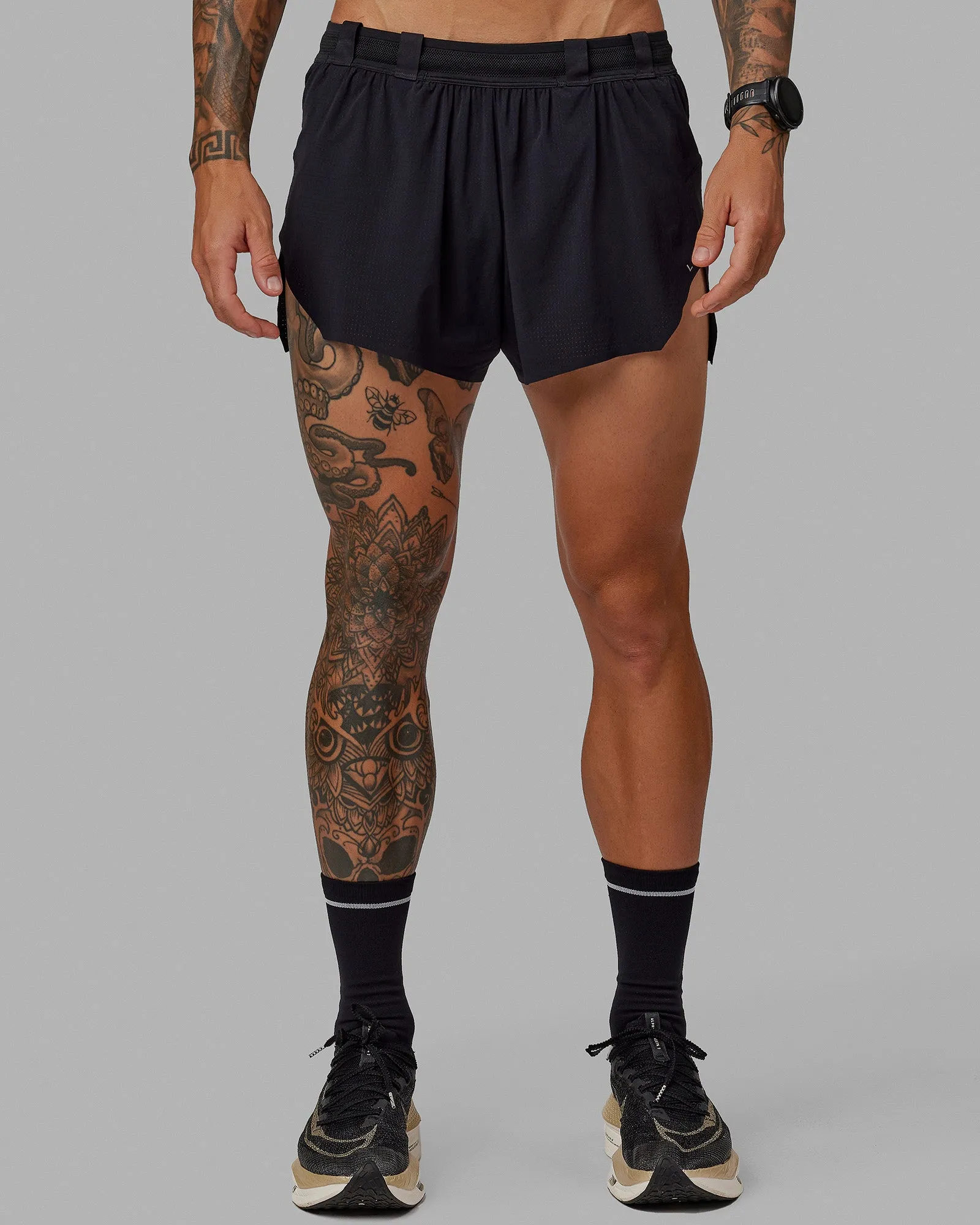 Race Day 3" Running Shorts - Black