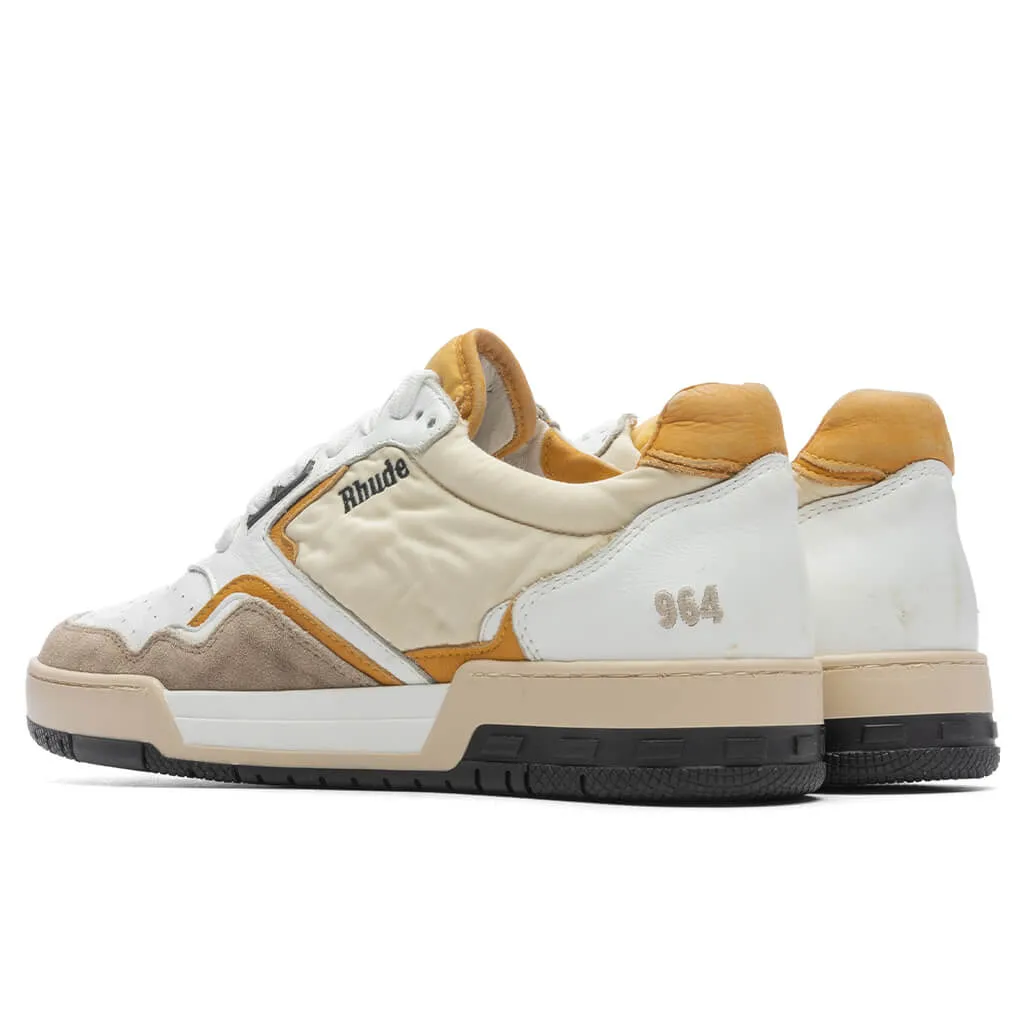 Racing Sneaker - White/Mustard/Beige