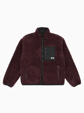 Sherpa Reversible Jacket Burgundy