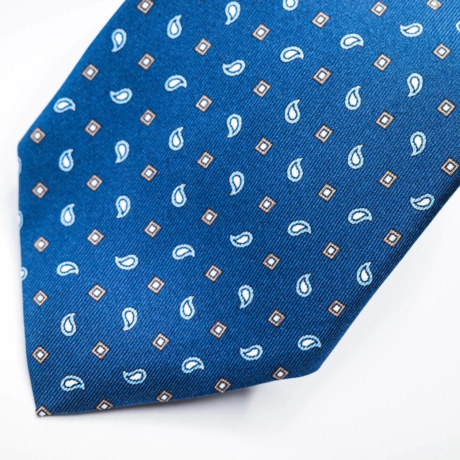 Silk Paisley Tie - Blue