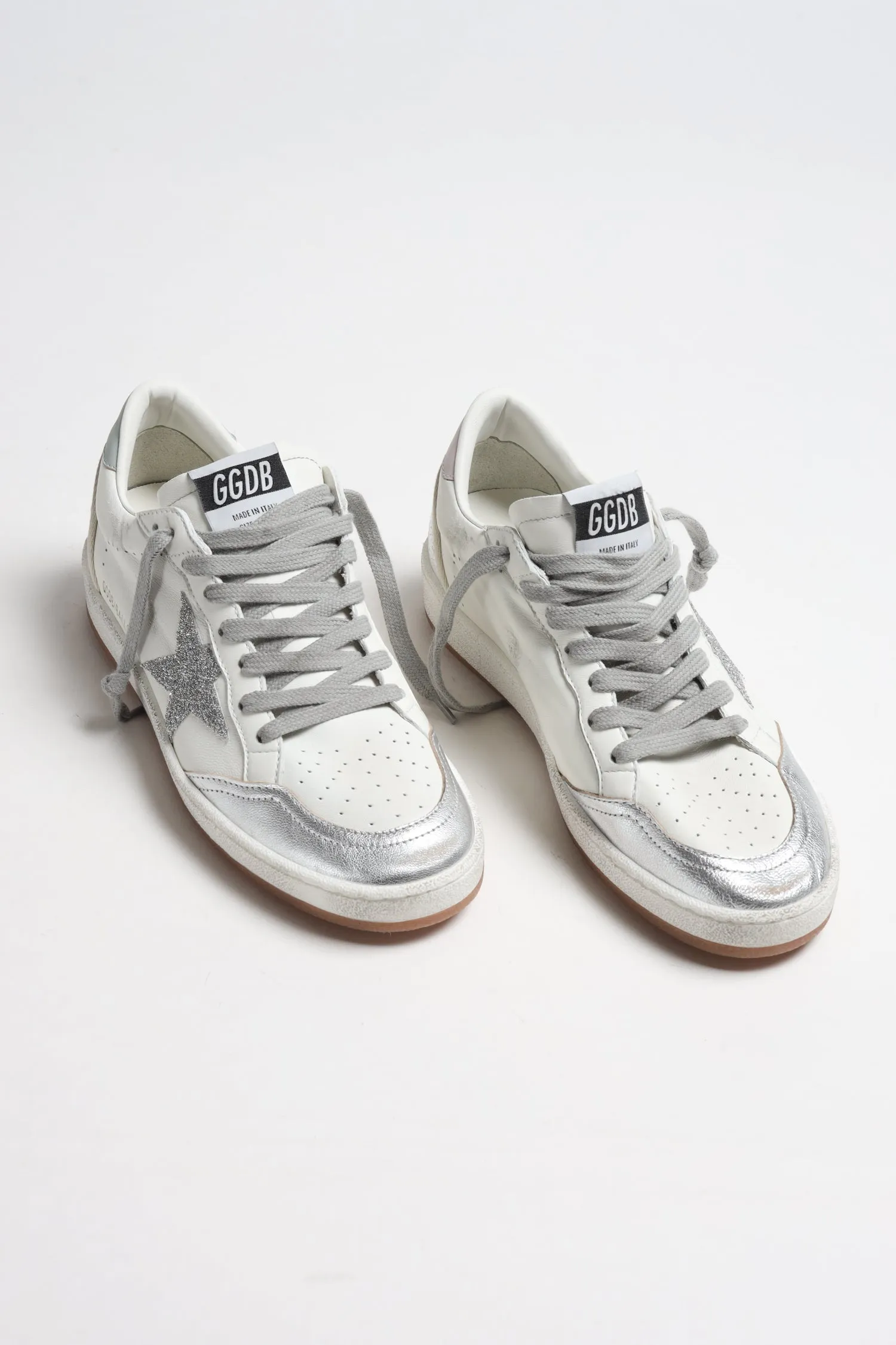 Sneaker Ballstar in Weiß/Silber/Hush