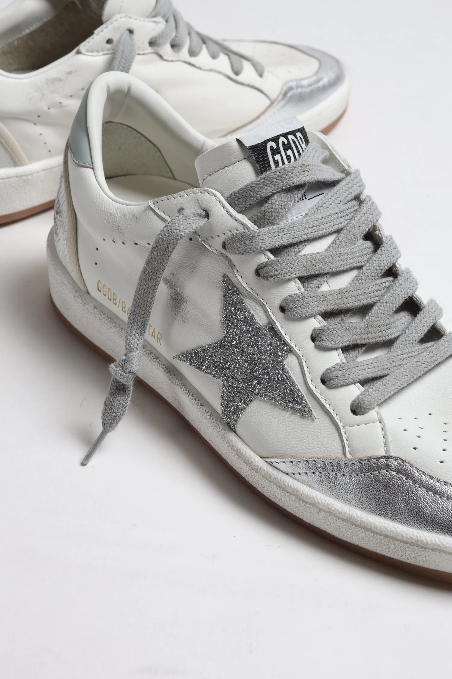 Sneaker Ballstar in Weiß/Silber/Hush