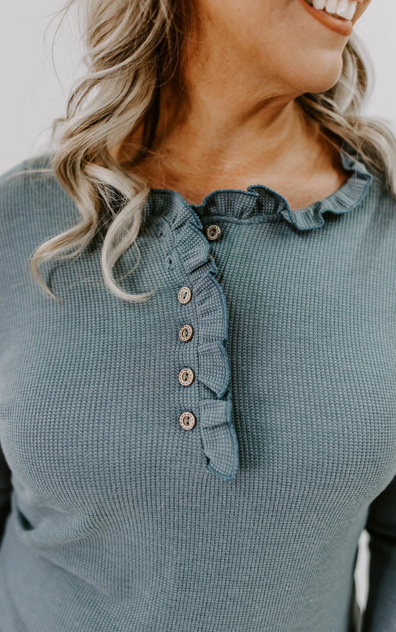 Sweet As Pie Curvy Ruffle Top