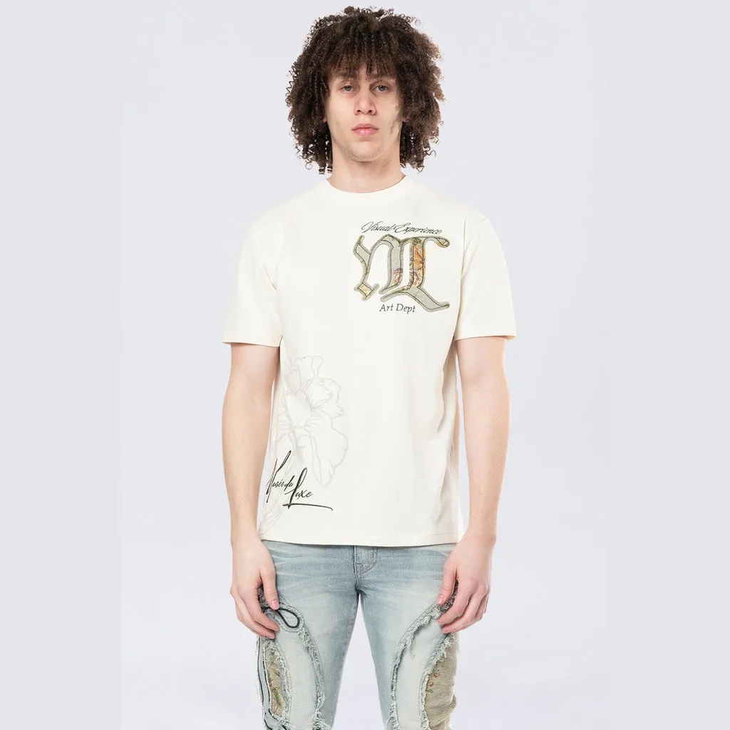 Tapestry Patch SS Tee - Ecru