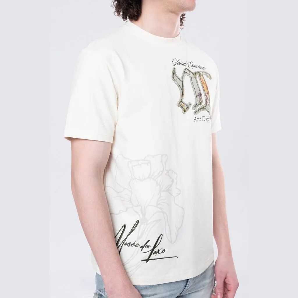 Tapestry Patch SS Tee - Ecru