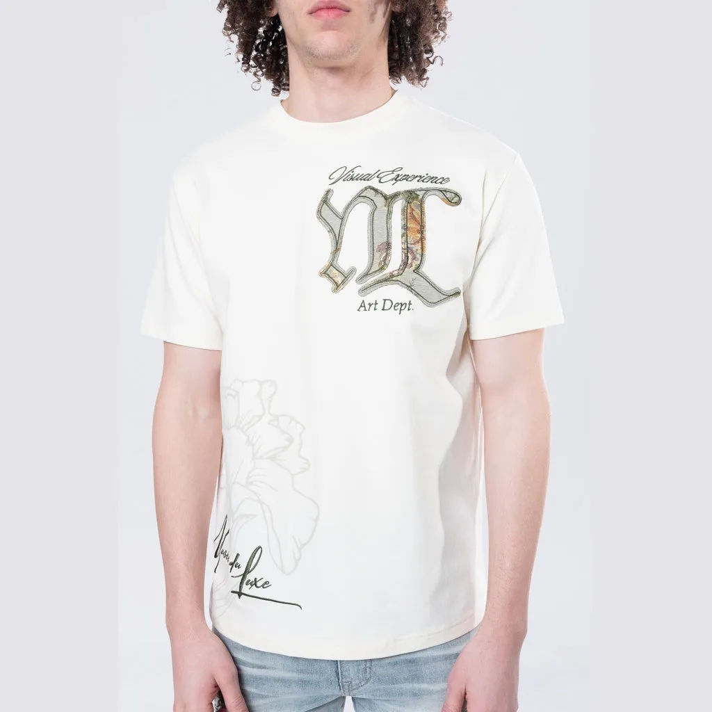 Tapestry Patch SS Tee - Ecru