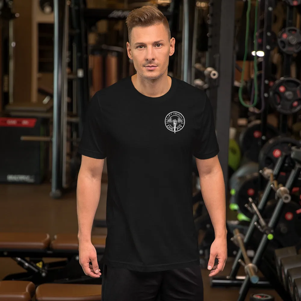 Train with Power: Lift Heavy Die Fit Unisex T-Shirt for Workout Enthusiasts