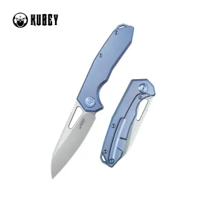 Vagrant Frame Lock Folding Pocket Knife Blue 6AL4V Titanium Handle 2.95 Bead Blasted CPM-S35VN KB284G