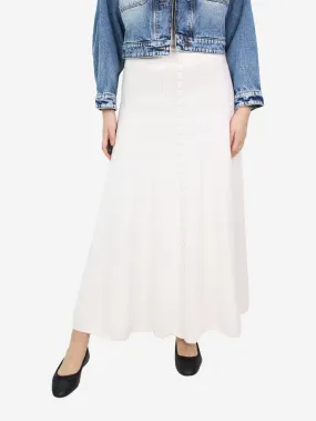 White button-front knit skirt - size XS