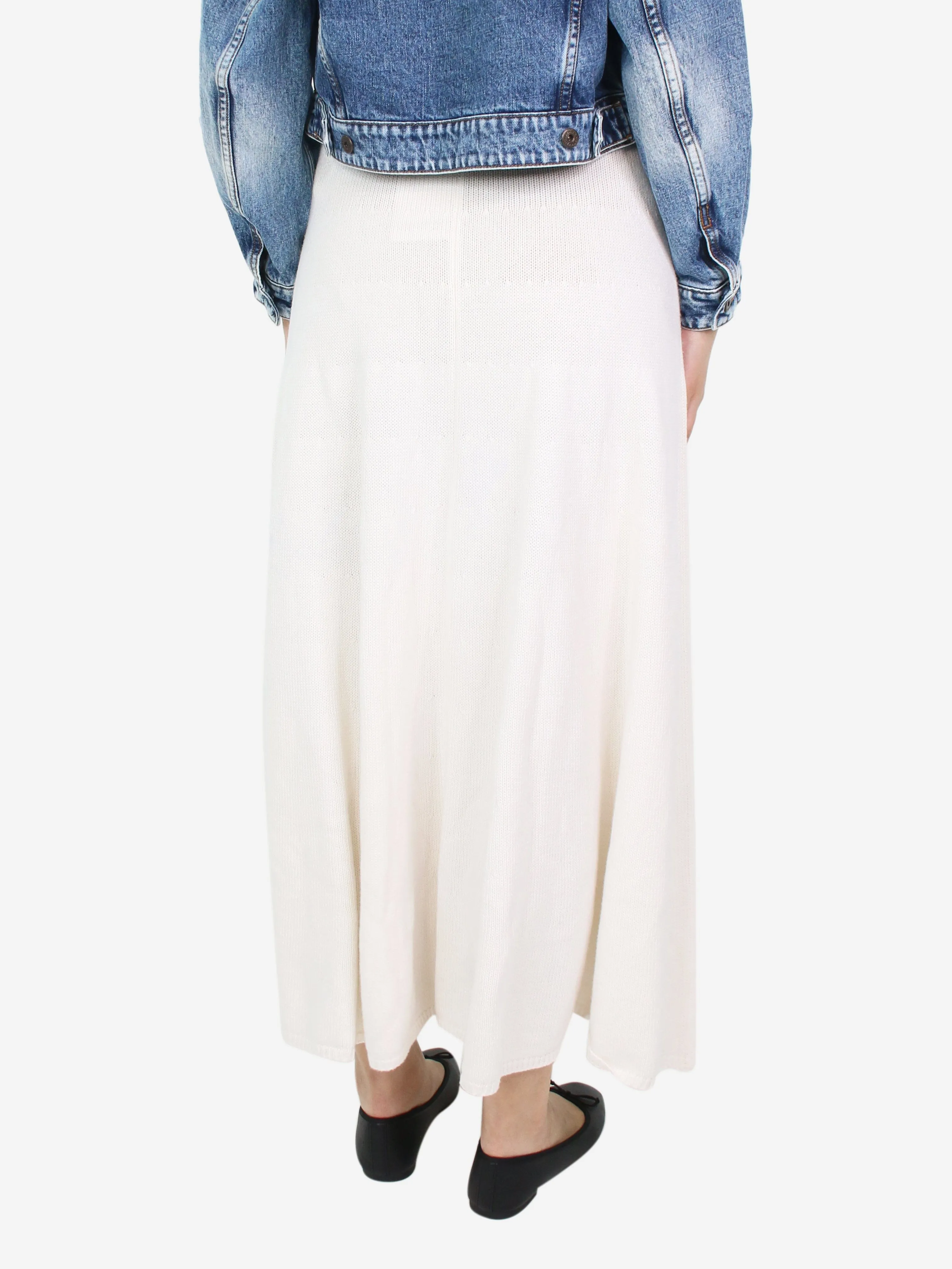 White button-front knit skirt - size XS