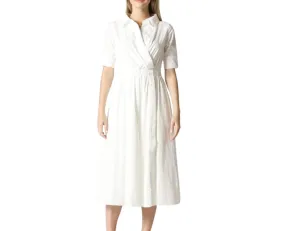 White Collared Shirt Dress