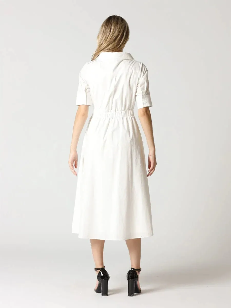 White Collared Shirt Dress