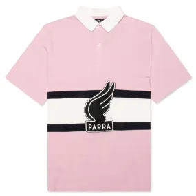 Winged Logo Polo Shirt - Pink/Off White