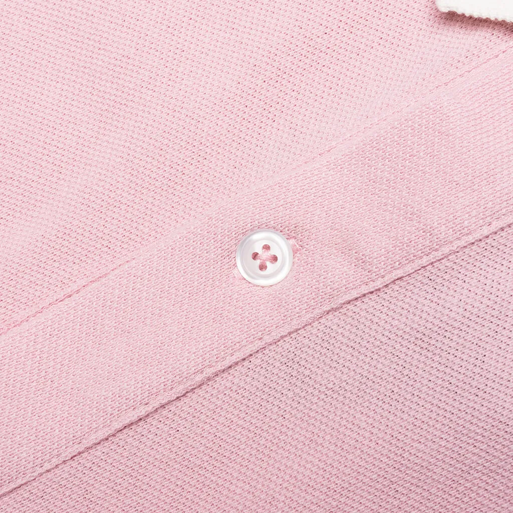 Winged Logo Polo Shirt - Pink/Off White