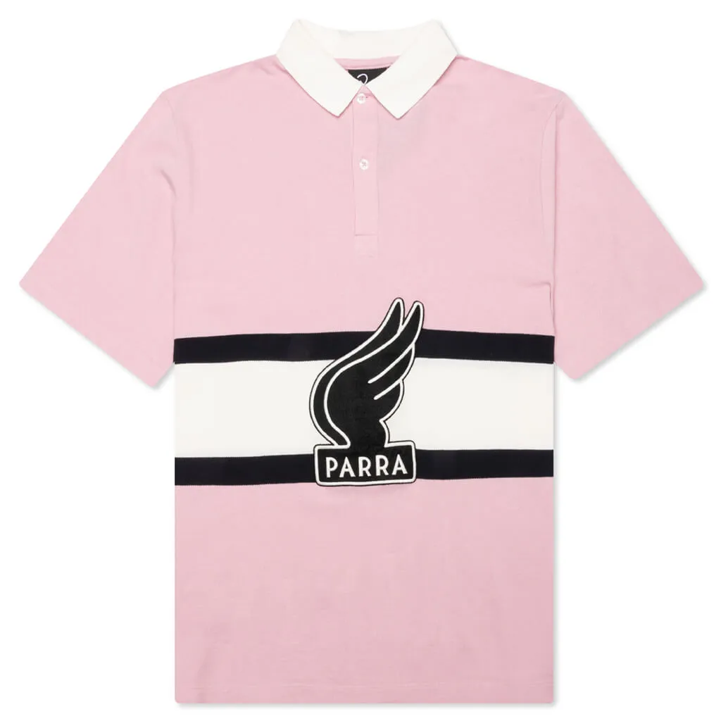 Winged Logo Polo Shirt - Pink/Off White