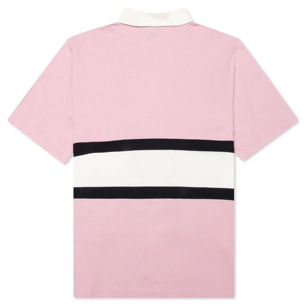 Winged Logo Polo Shirt - Pink/Off White