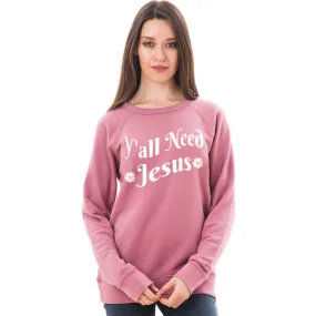 Y'all Need Jesus Lightweight Terry Raglan