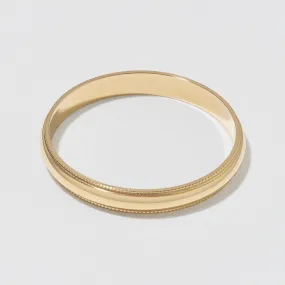 Yellow Gold Classic Milgrain Wedding Band - Polished 3mm